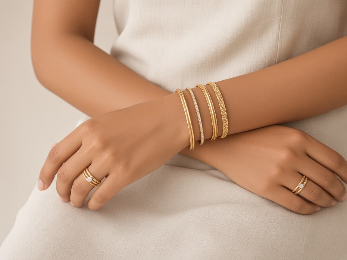 Gold bangles